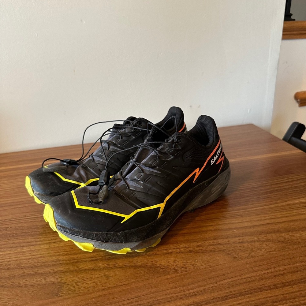 Salomon Thundercross Mens Trail Running Shoes Black Yellow 472954 Size 8.5